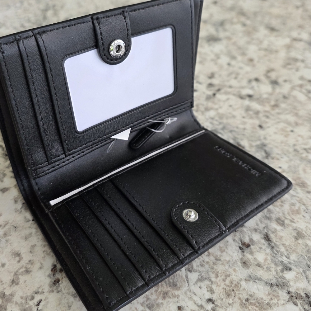 Michael Kors Jet Set Logo Medium Bifold Black Wallet - Picture 3 of 6